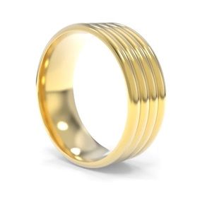 🆕NIP:Ridged Gold Plated Ring- Size 6